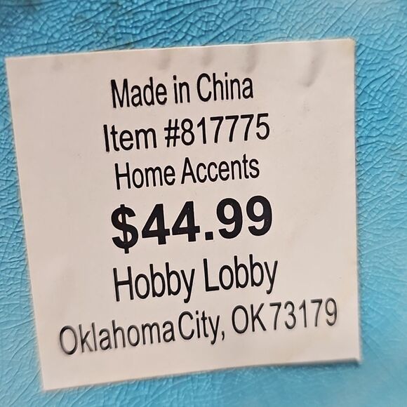 Elegant Blue Ceramic Vase - Picture 5 of 6